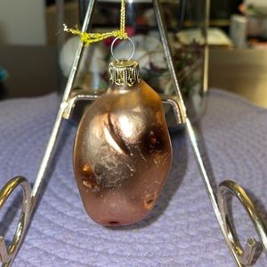 West Germany Brown Glass Potato Ornament!